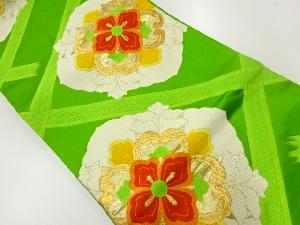 アンティーク　襷に花模様織出し袋帯（材料）